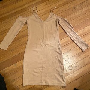 H&M Tan Off The Shoulder Dress Size 4